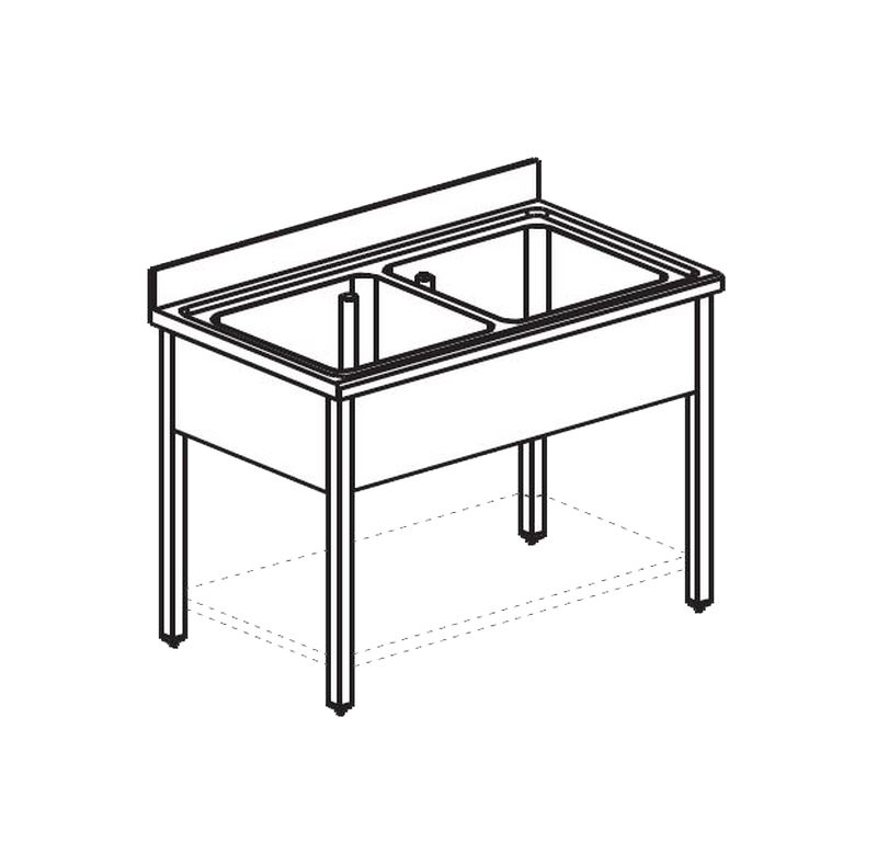 ВАННА МОЕЧНАЯ APACH CHEF LINE L2S107-45