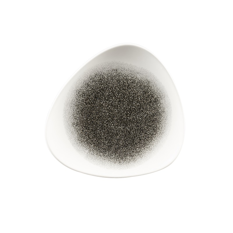 Тарелка мелкая треугольная 19,2см, без борта, цвет Raku Quartz Black, Studio Prints RKBQTR71