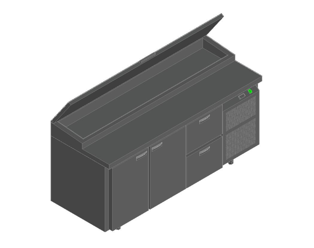 СТОЛ ДЛЯ ПИЦЦЫ HICOLD PZ1-112GN (1/3H) КАМЕНЬ