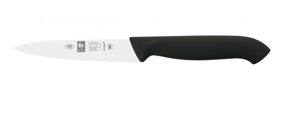 Нож для овощей 10см, с волнистым лезвием, черный HORECA PRIME 28100.HR63000.100
