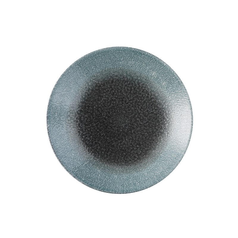 Тарелка мелкая 26см, без борта, цвет Raku Duo Topaz-Quartz, Studio Prints RDTQEV101