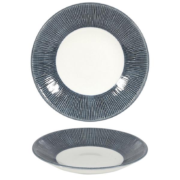 Тарелка глубокая 25,5см h3,5см, без борта, Bamboo, цвет Mist MBBALD251
