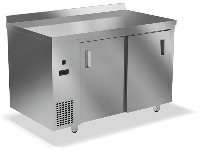 Тепловой стол с бортом, столешница из нержавеющей стали СПС-934/1007Т