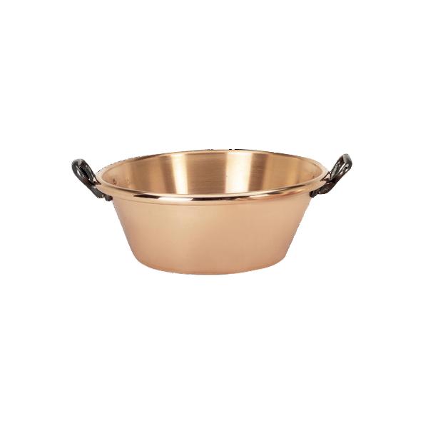 Миска медная для варенья 9,0л d38см h15см, с чугунными ручками 6200.38N