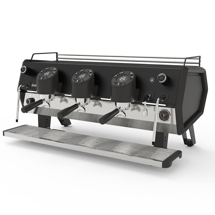 Кофемашина Sanremo D8 3 высокие гр,Total Black, Подсветка + Cold Touch, черная
