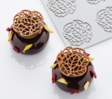 Форма силиконовая PAVODECOR для декора. "Листья 2" d50мм h2мм, 2,1мл, 15 ячеек PR002