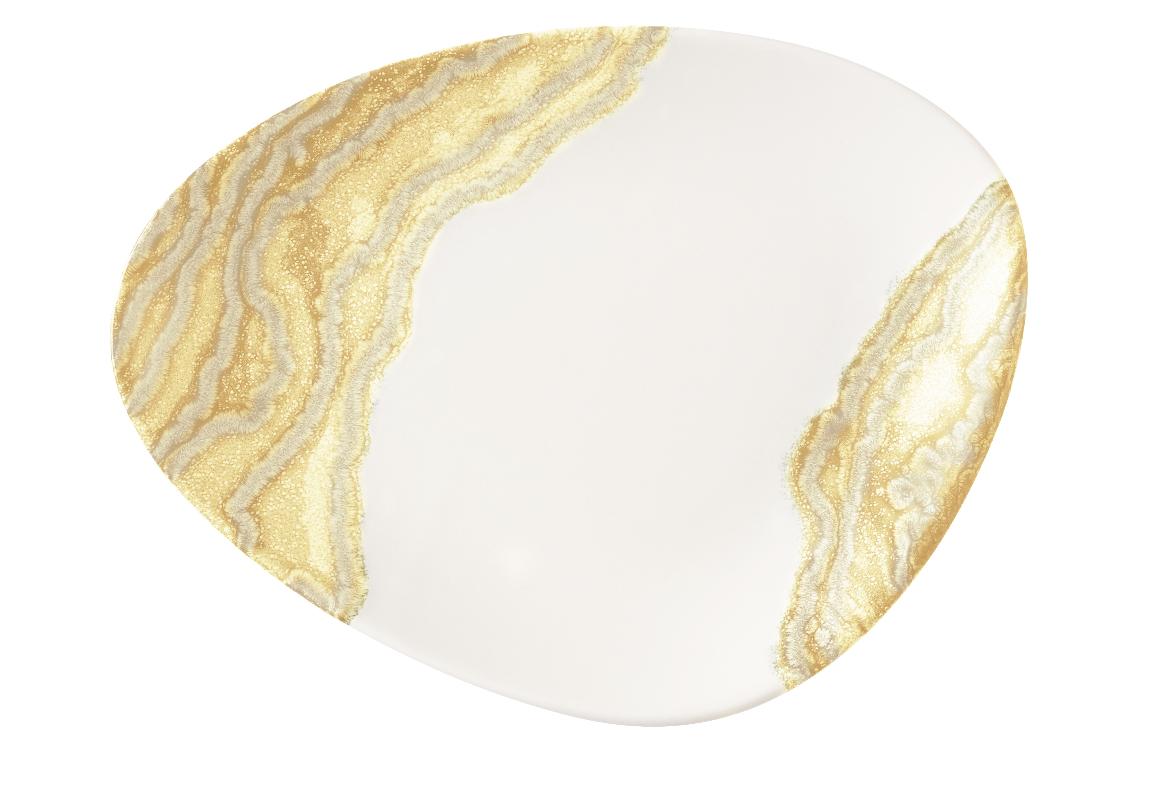 Тарелка треугольная плоская 26,5x20,5см цвет Tide Gold TDGDTC261 миниатюра 1