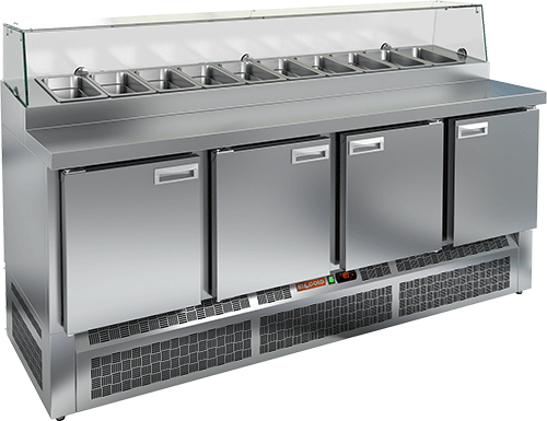 СТОЛ ДЛЯ ПИЦЦЫ HICOLD PZE1-1111GN (1/3) СТЕКЛО