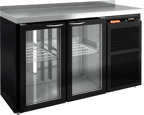 СТОЛ C ОХЛ.ШКАФОМ СО СТЕКЛ.ДВЕР.HICOLD BNG 11 BR2 HT BAR BLACK (R290)