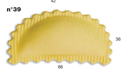 ШТАМП Д/РАВИОЛИ ДЛЯ НАСАДКИ LA MONFERRINA MULTIPASTA ПОЛУМЕСЯЦ 66Х36 ММ 39
