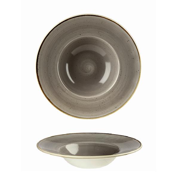 Тарелка для пасты 24см 0,28л, с широким бортом, Stonecast, цвет Peppercorn Grey SPGSVWBM1