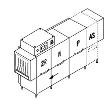 МАШИНА ПОСУДОМОЕЧНАЯ DIHR RX 326 AS DX+DDE+HRP30/ДЕЛЕНИЕ 2 ЧАСТИ
