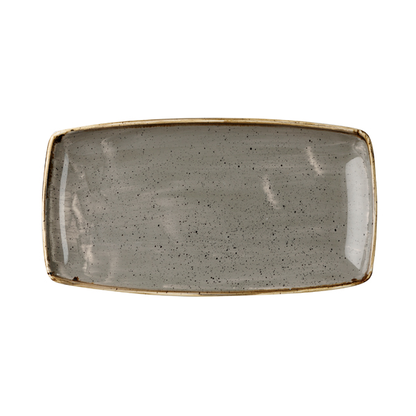 Блюдо сервировочное 35х18,5см, без борта, Stonecast, цвет Peppercorn Grey SPGSOP141