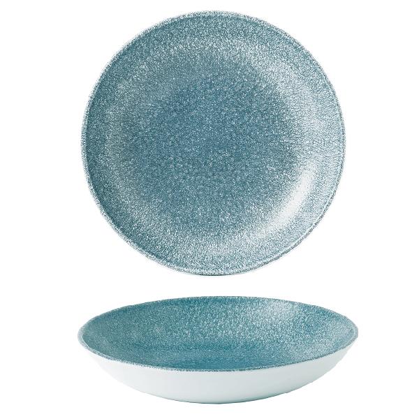 Салатник 0,42л d18,2см, без борта, цвет Raku Topaz Blue, Studio Prints RKTBEVB71