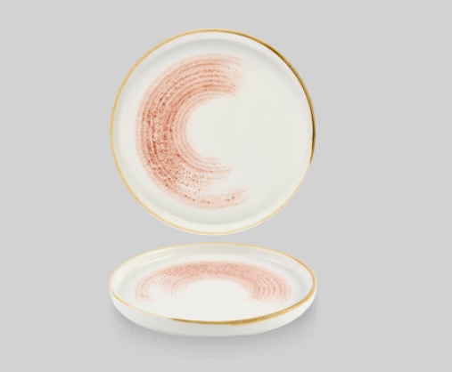 Тарелка мелкая CHEFS  26см, c бортом, цвет Coral, Studio Prints Homespun Accents HACLWP261