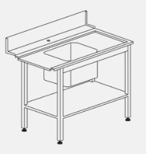 СТОЛ Д/ГРЯЗ.ПОСУДЫ DIHR T55 1000 L