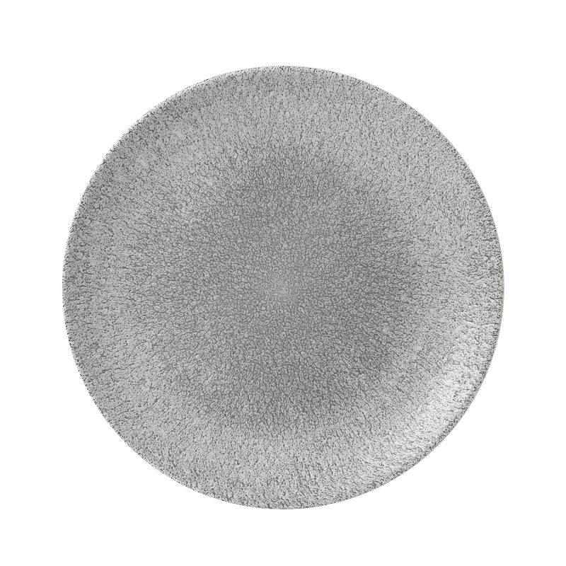 Тарелка мелкая 26см, без борта, цвет Raku Jasper Grey, Studio Prints RKGJEV101