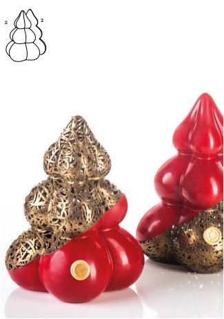 Форма д/шок. 3D "Blob Tree" d155мм h200мм, 250гр, 2 двойные формы, пластик KT206