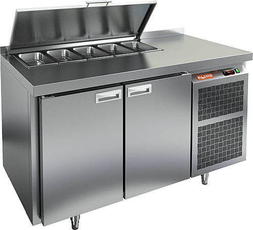SL1-11SN (1/3) О стол для салатов охл.(+2+10), островной, 2 двери, 1390х600х850мм, HICOLD RUS