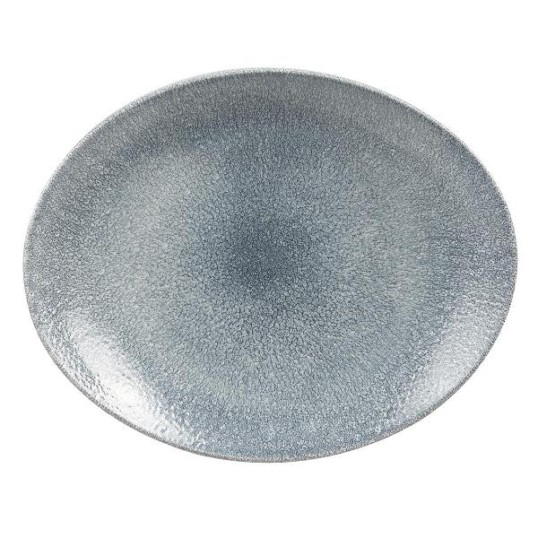 Блюдо овальное 31,7х25,5см, без борта, цвет Raku Topaz Blue, Studio Prints RKTBOP121