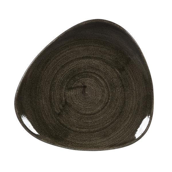 Тарелка мелкая треугольная 19,2см, без борта, Stonecast Patina, цвет Iron Black PAIBTR71