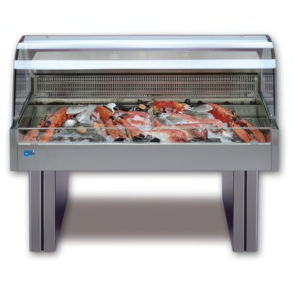 ВИТРИНА ХОЛОДИЛЬНАЯ TECFRIGO SHOPPING 2000 COLD НЕРЖ. + НОЖКИ миниатюра 1