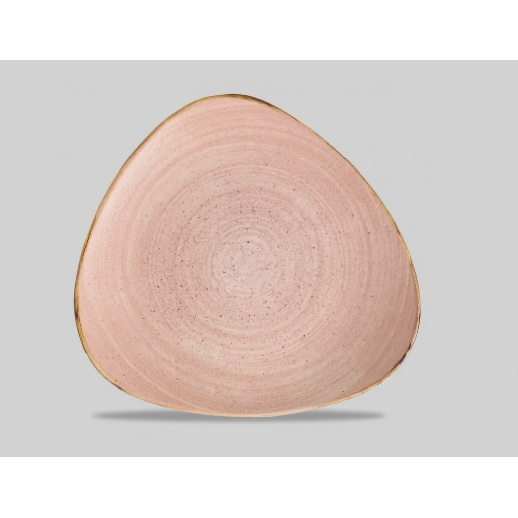Тарелка мелкая треугольная 26,5см, без борта, Stonecast, цвет Terracotta SRTETR101 миниатюра 1
