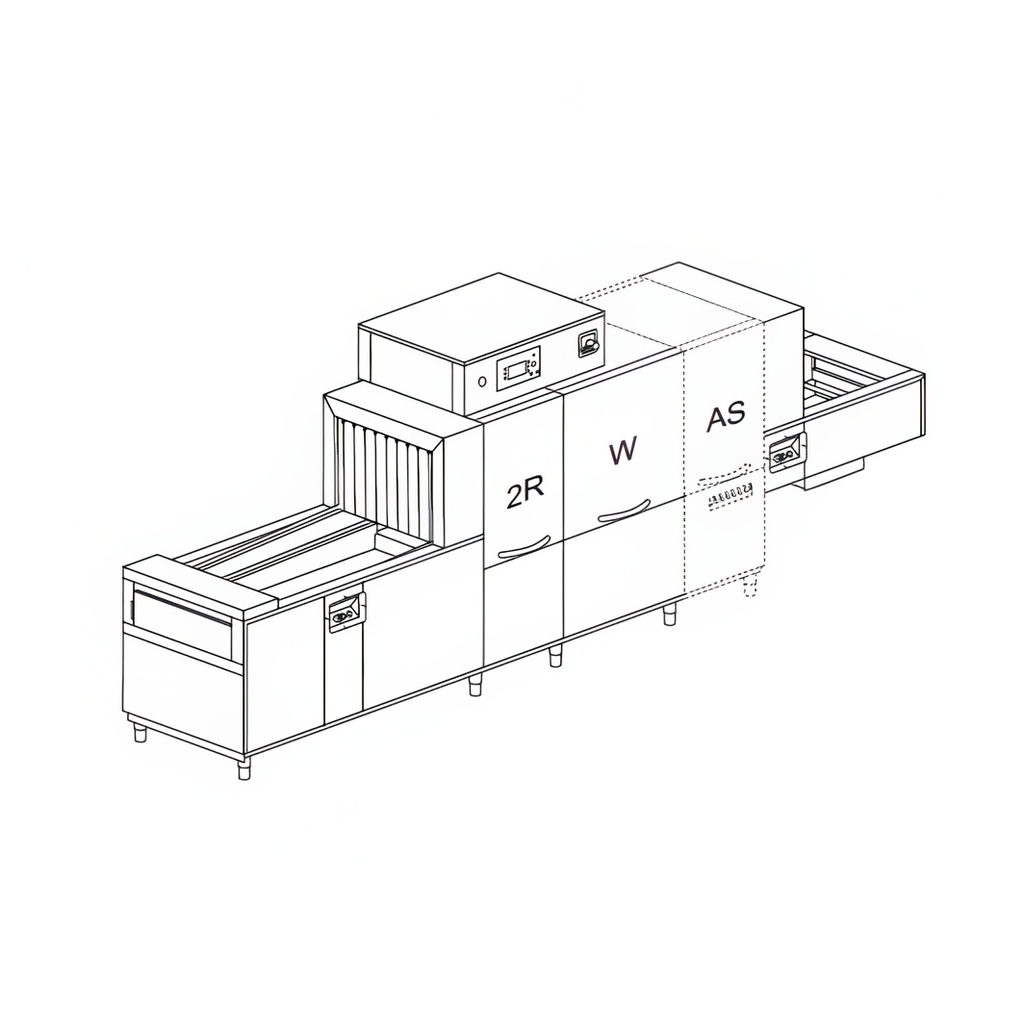 МАШИНА ПОСУДОМОЕЧНАЯ DIHR QX 246 DX+DDE+DRF70+HRF10+SAN/2 ЧАСТИ миниатюра 1