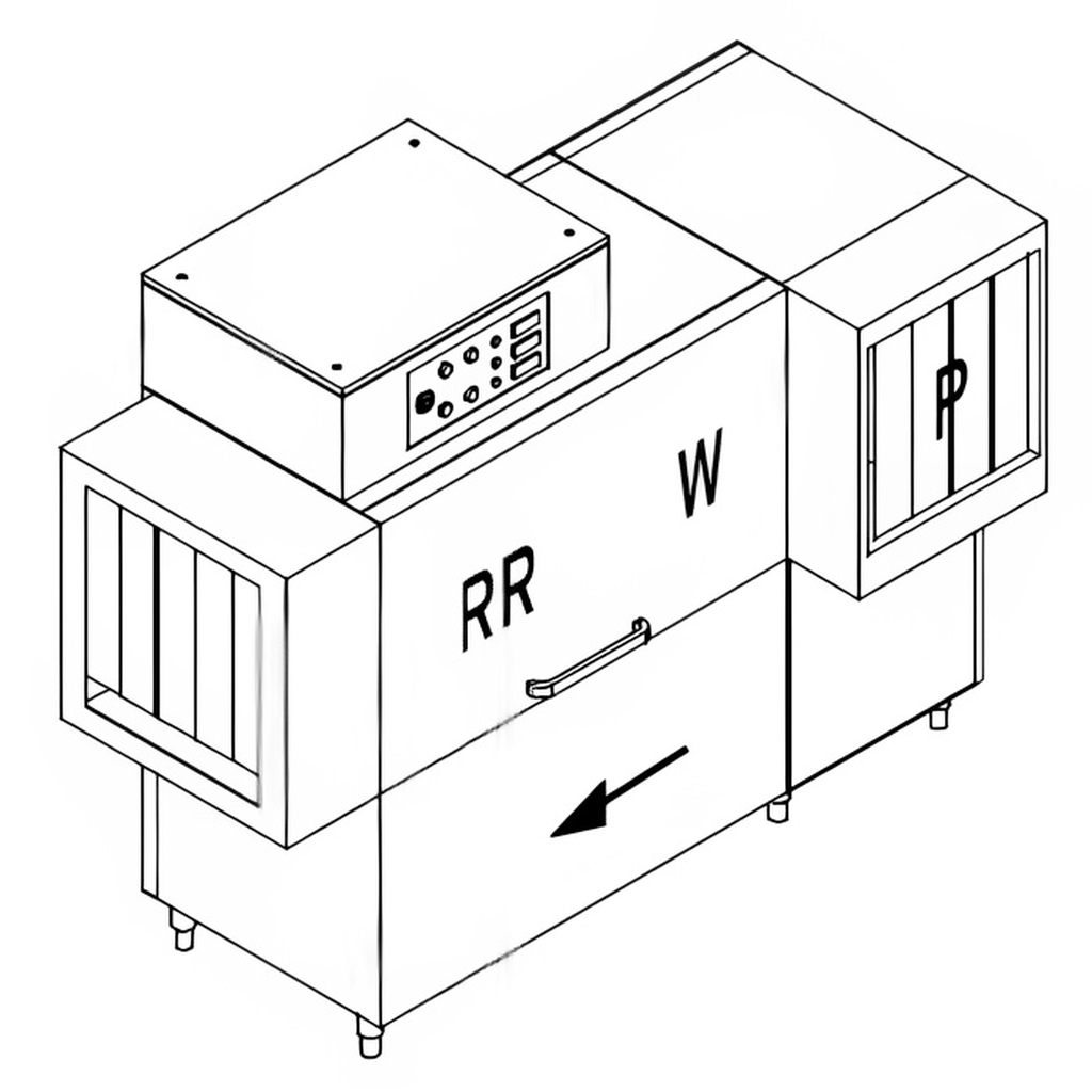 МАШИНА ПОСУДОМОЕЧНАЯ DIHR RX 184 LC DX+DDE+HR10+DR69 миниатюра 1