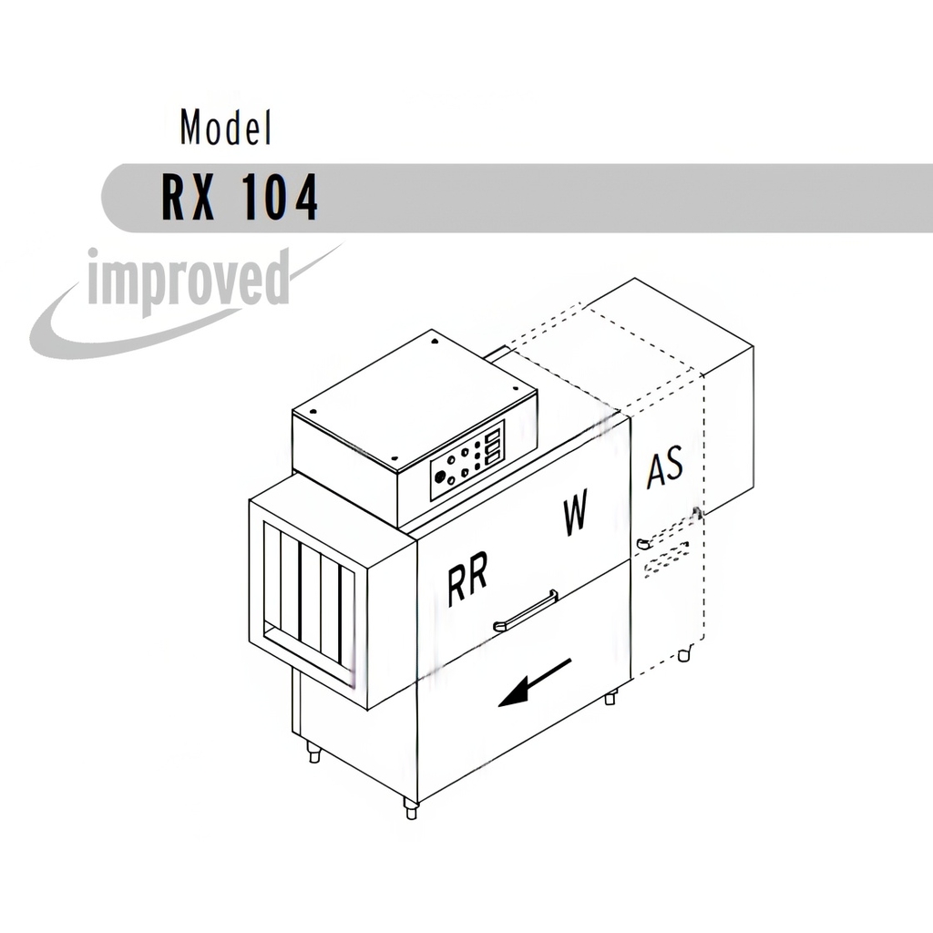 МАШИНА ПОСУДОМОЕЧНАЯ DIHR RX 104 AS DX+DR64 миниатюра 1