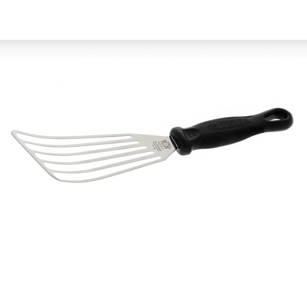 Лопатка 31х8см, с прорезями, нерж.сталь, ручка пластик 4235.00 миниатюра 1