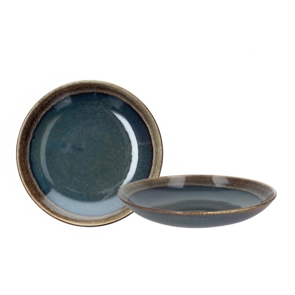 Блюдо глубокое 26 см BLOOM BLUE AND BROWN BM001268088 миниатюра 1