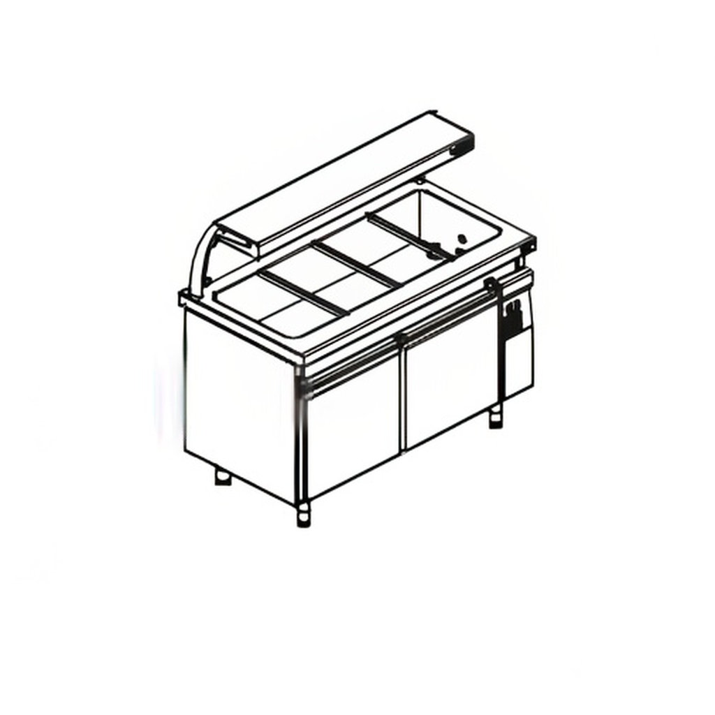 ПРИЛАВОК ДЛЯ ГОРЯЧИХ БЛЮД KOGAST SBM-14-4-CT миниатюра 1