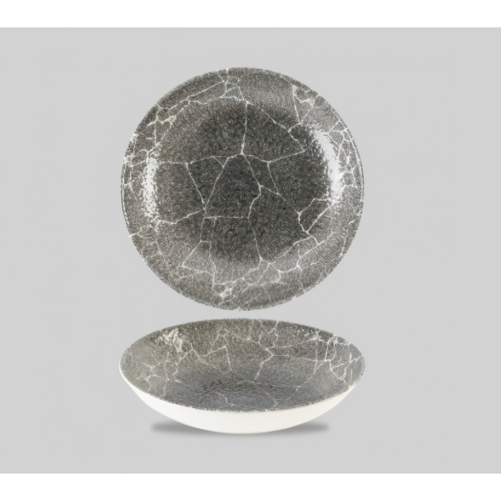 Тарелка глубокая 18,2см 0,426л, без борта, цвет Kintsugi Reverse,  KRBKEVB71 миниатюра 1