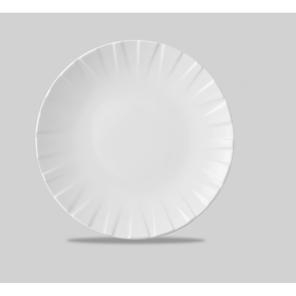 Тарелка мелкая d23,5см Abstract white APRDAF9 1 миниатюра 1