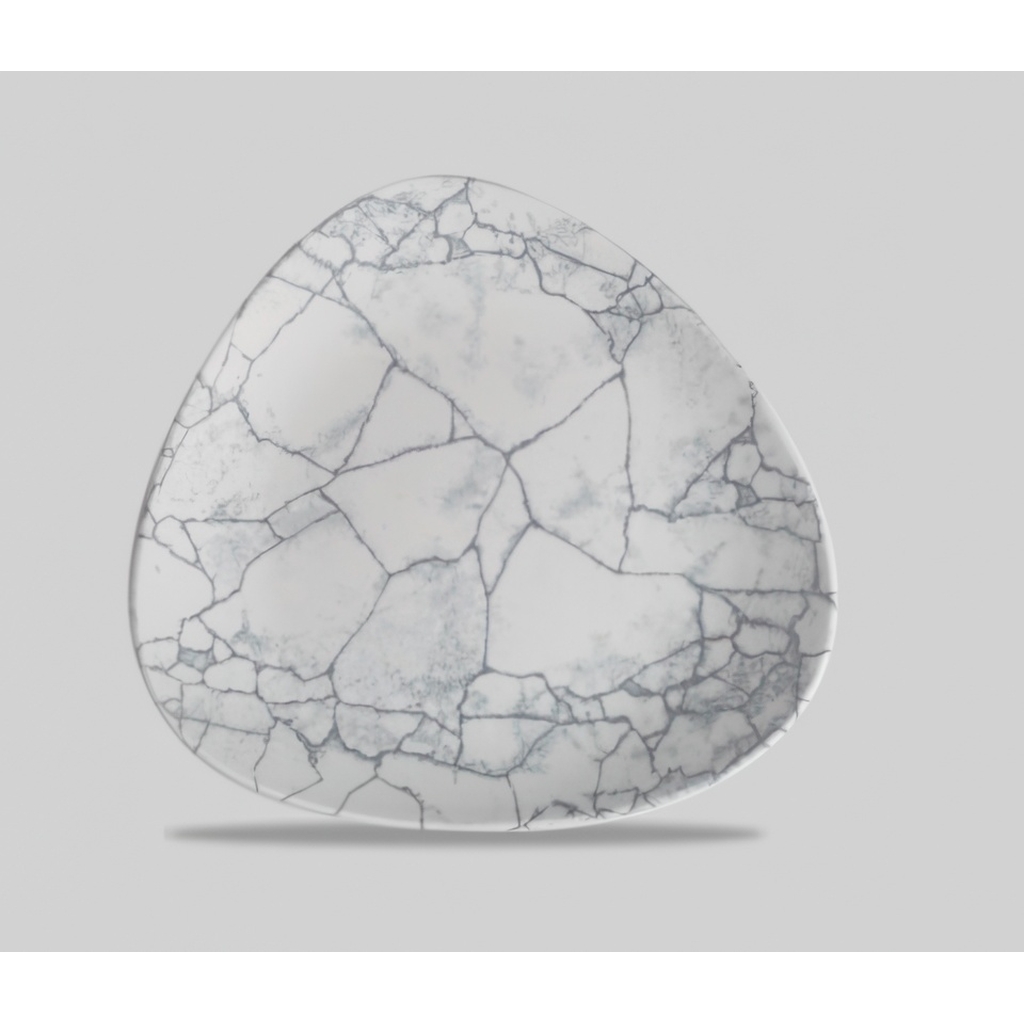 Тарелка мелкая треугольная 19,2см, без борта, цвет Kintsugi Pearl Grey, Studio Prints KTPGTR7 1 миниатюра 1