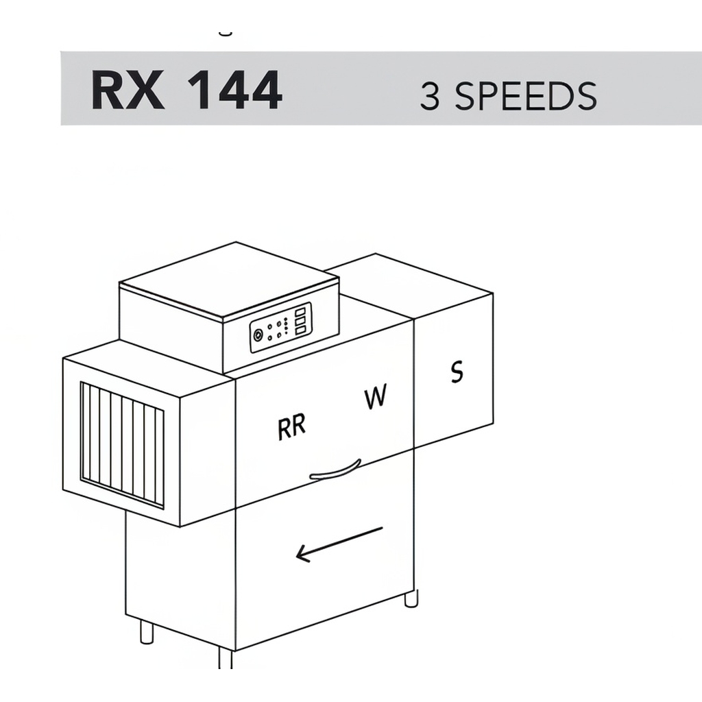 МАШИНА ПОСУДОМОЕЧНАЯ DIHR RX 144 DX+DDE+HR10+DR64/ДЕЛЕНИЕ 2 ЧАСТИ миниатюра 1