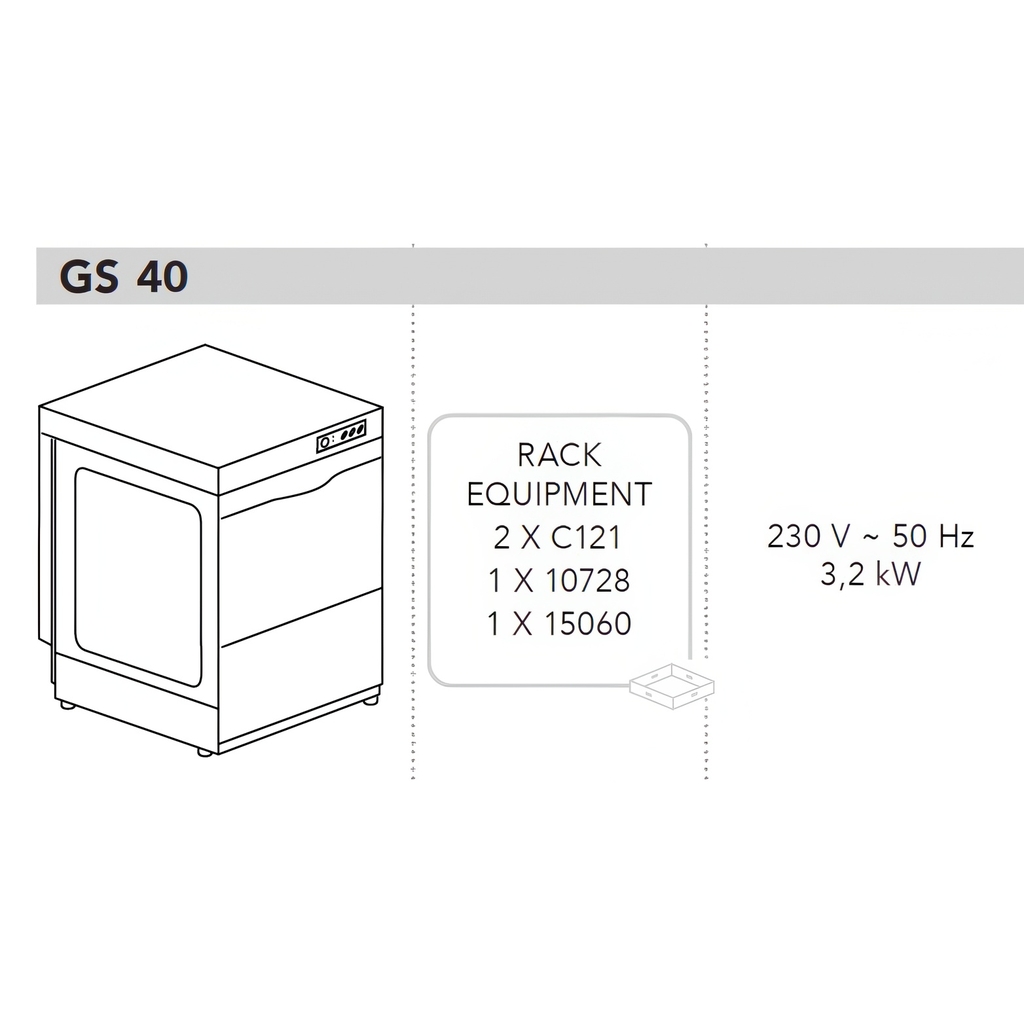 МАШИНА СТАКАНОМОЕЧНАЯ DIHR GS 40+PS миниатюра 1