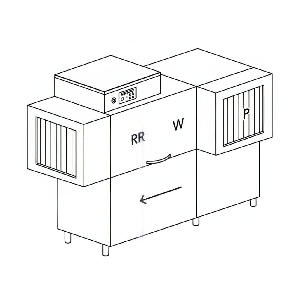 МАШИНА ПОСУДОМОЕЧНАЯ DIHR RX 184 LC SX+DDE миниатюра 1