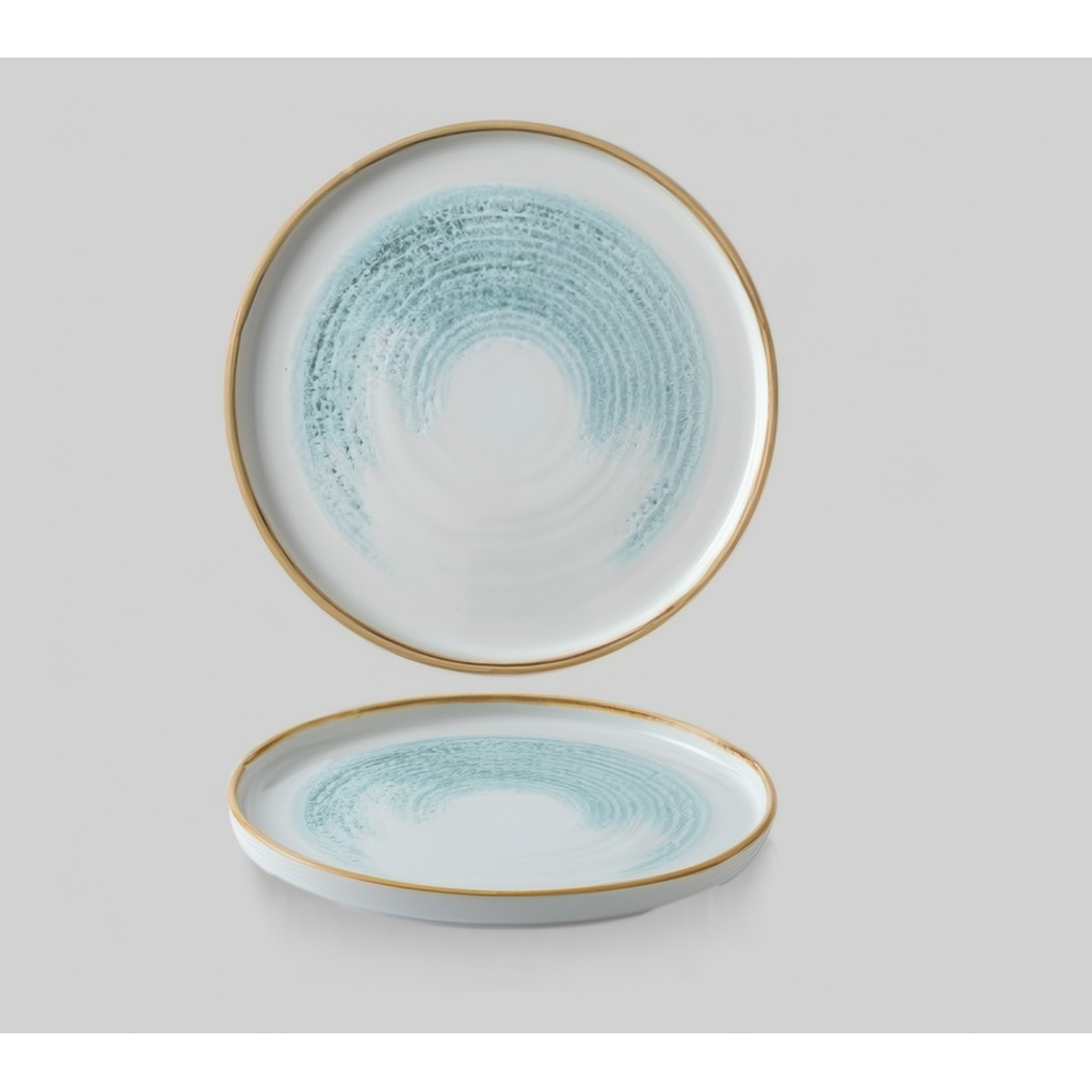 Тарелка мелкая CHEFS  26см, c бортом, цвет Aquamarine, Studio Prints Homespun Accents HAAMWP261 миниатюра 1