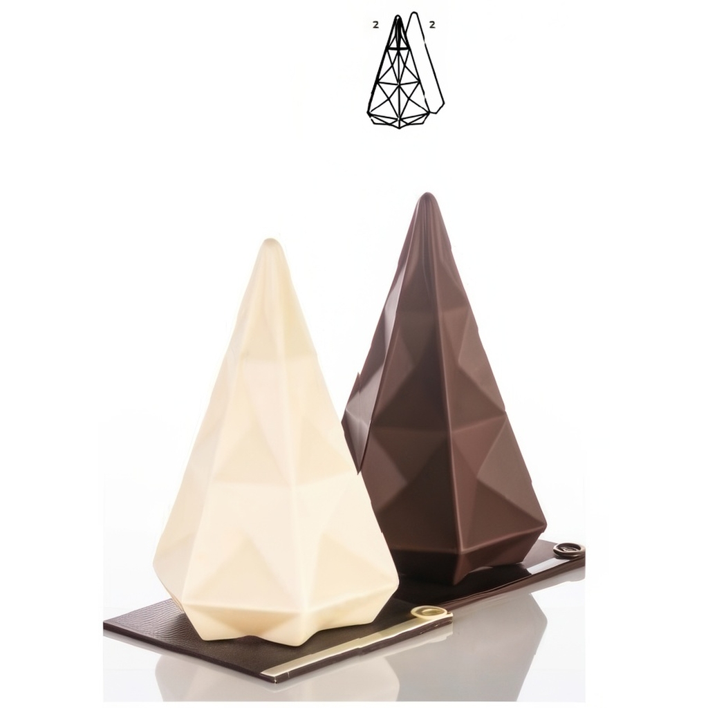 Форма д/шок. 3D "Hexagon Tree" d135мм h200мм, 200гр, 2 двойные формы, пластик KT205 миниатюра 1