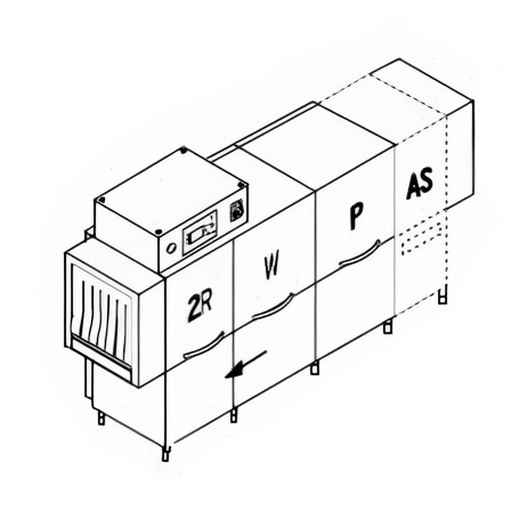 МАШИНА ПОСУДОМОЕЧНАЯ DIHR RX 326 AS DX+DDE+HRP30/ДЕЛЕНИЕ 2 ЧАСТИ миниатюра 1