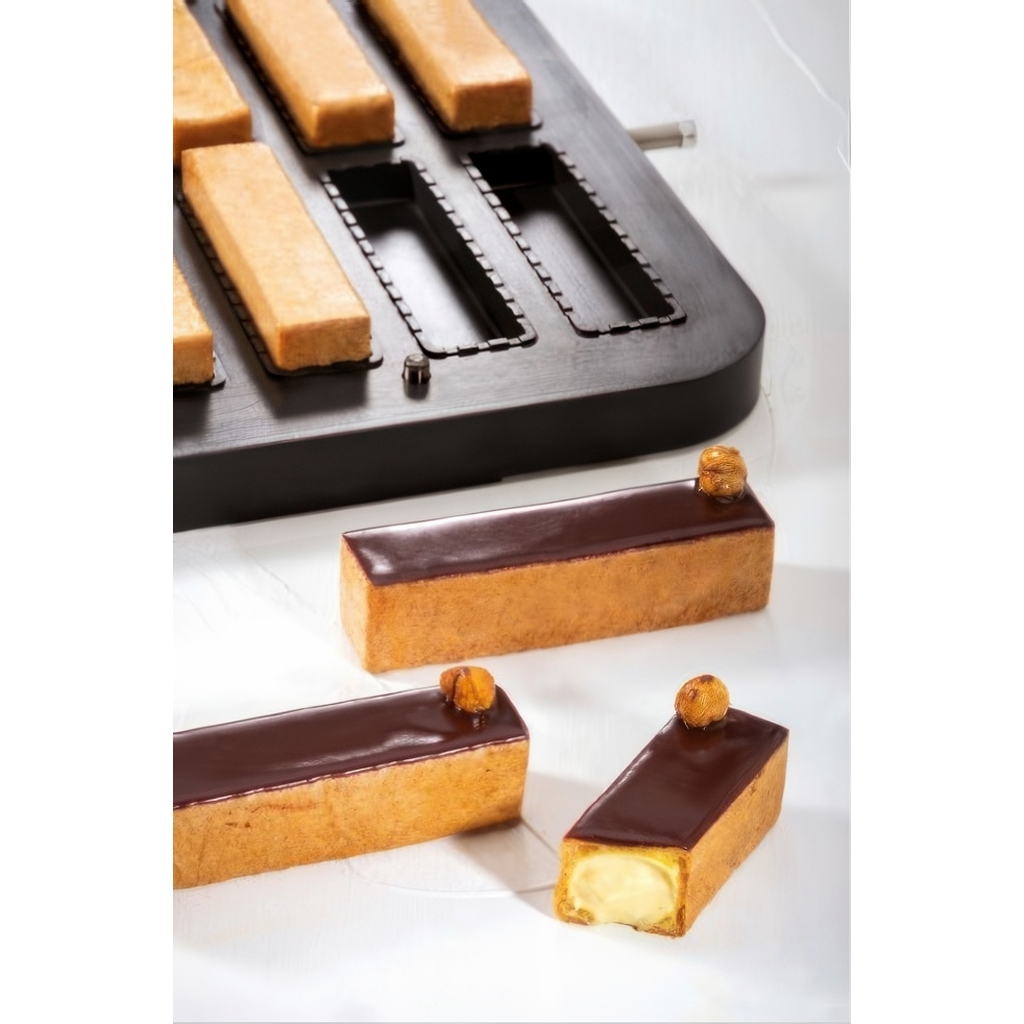 Форма для выпечки  ""Эклер" 120x30x30 mm, 14 ячеек, для аппарата Cookmatic PIASTRACHOUX03 миниатюра 1