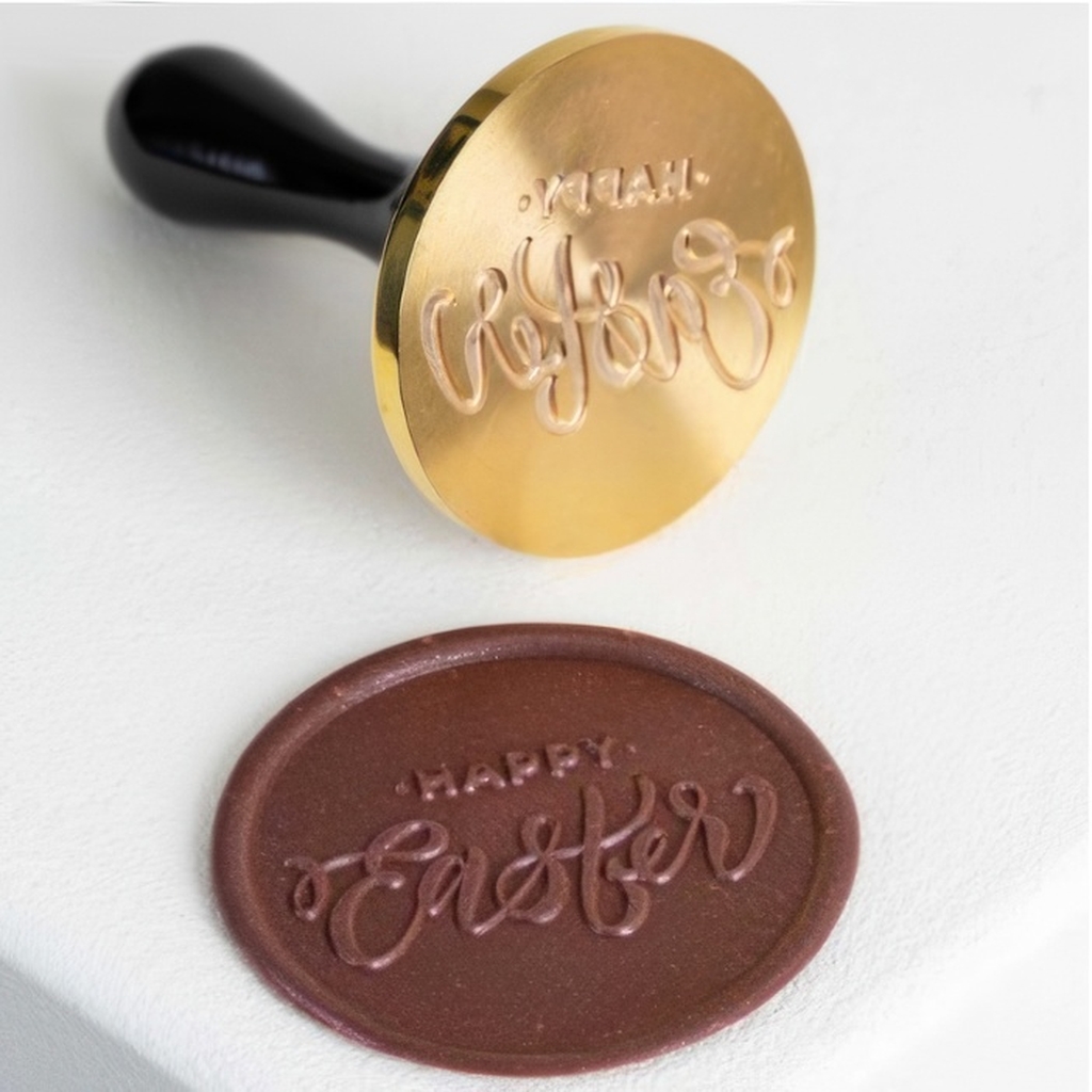 Печать для декорирования шоколада "Happy Easter" d3см, 20FH36S миниатюра 1