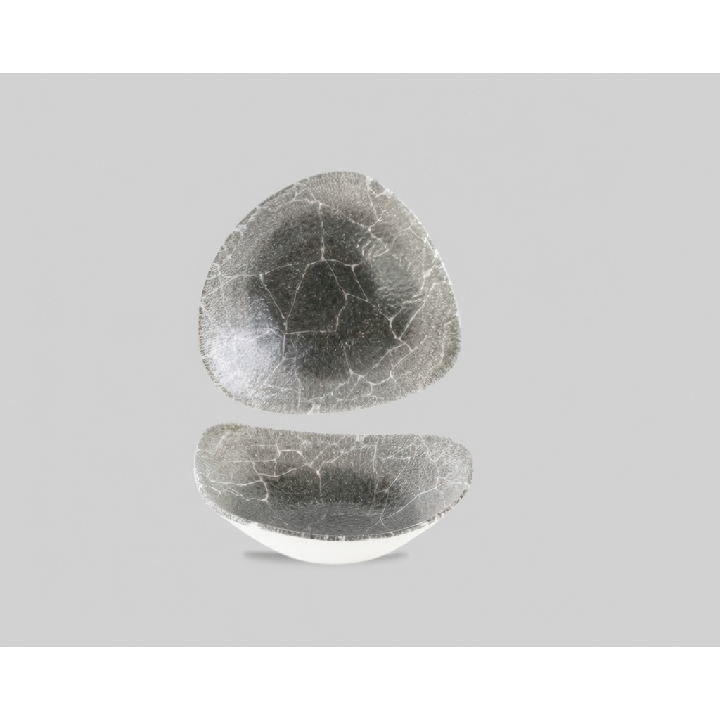 Салатник треугольный 0,60л d23,5см, без борта, цвет Kintsugi Reverse, KRBKTRB91 миниатюра 1