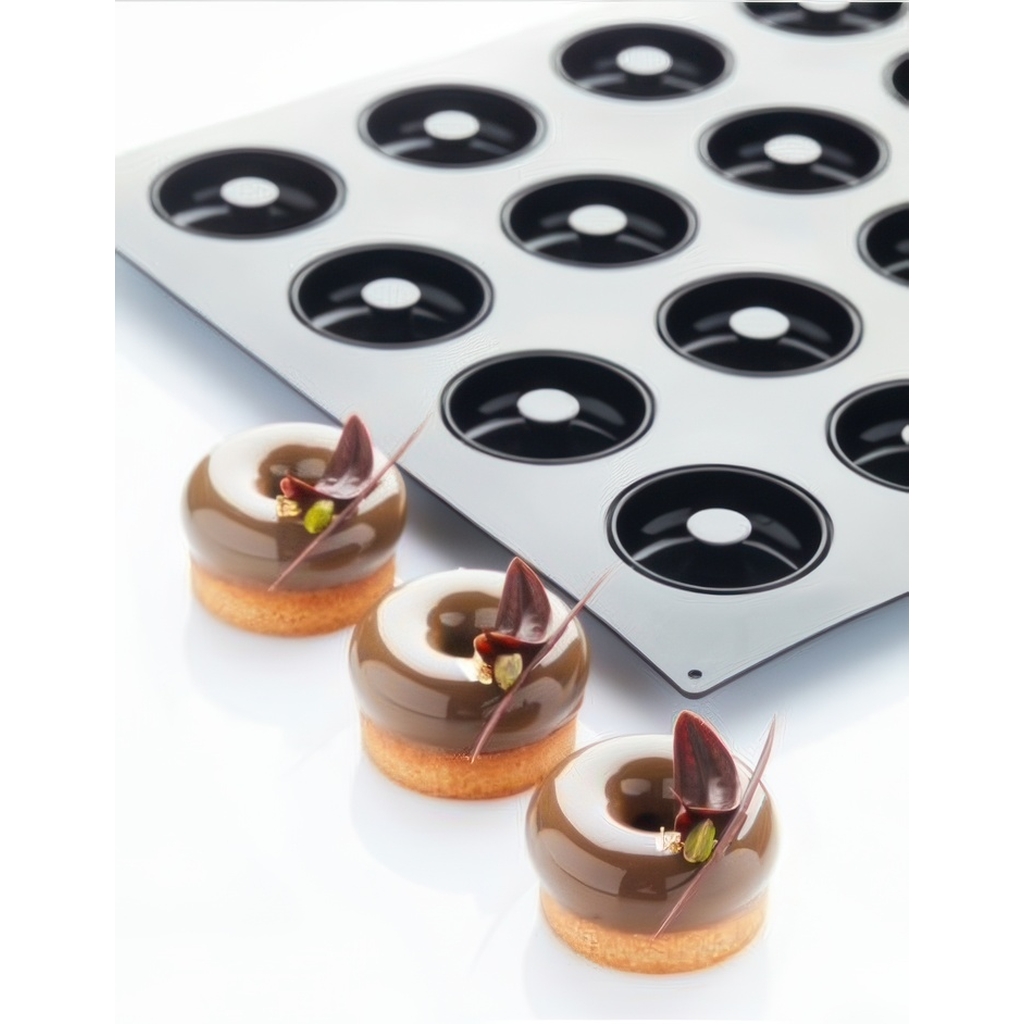 Форма для пирожных "Donuts  d 75 h 25 mm, 6 ячеек, силикон 30SIL503 миниатюра 1