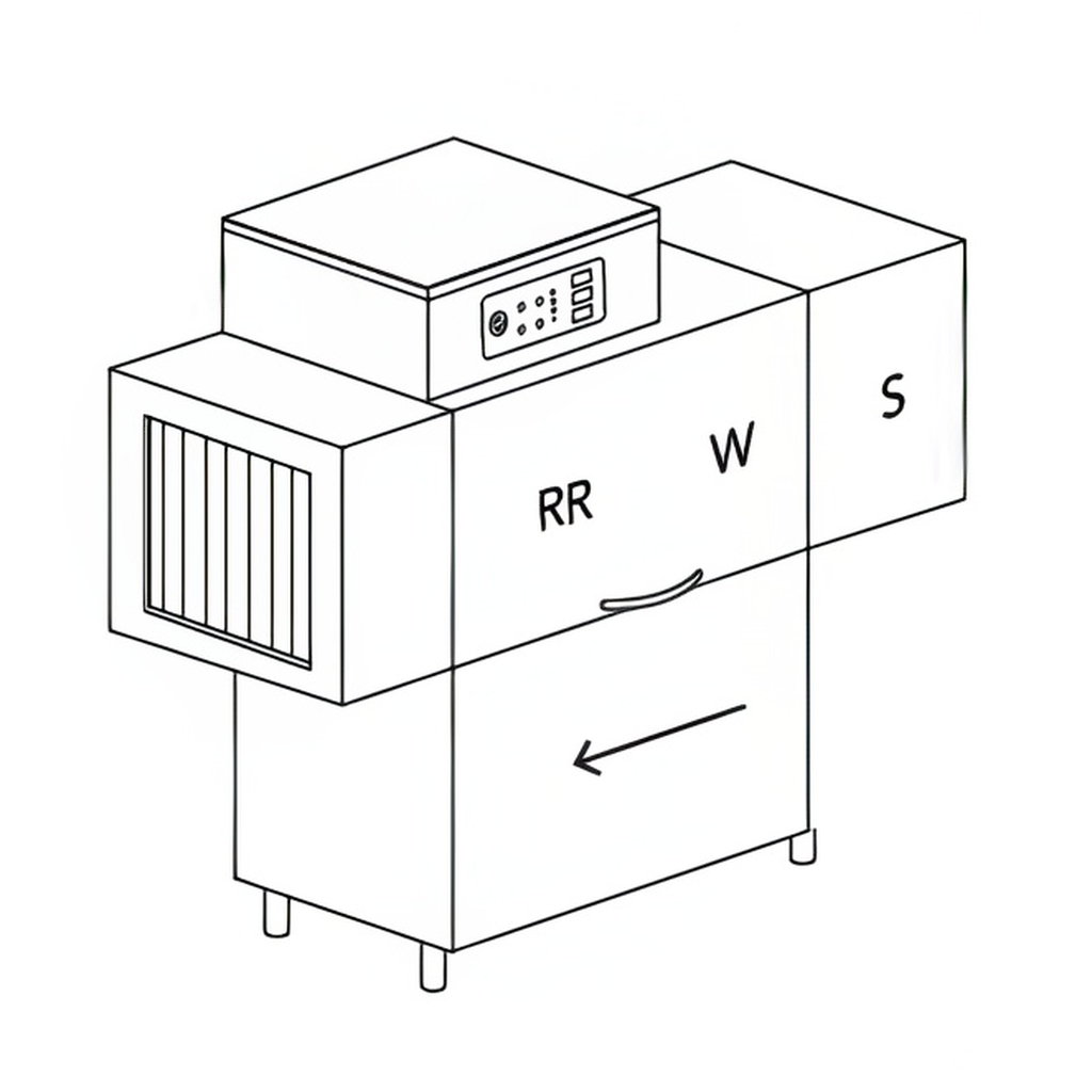 МАШИНА ПОСУДОМОЕЧНАЯ DIHR RX 144 SX+DDE+XP+DR64 миниатюра 1