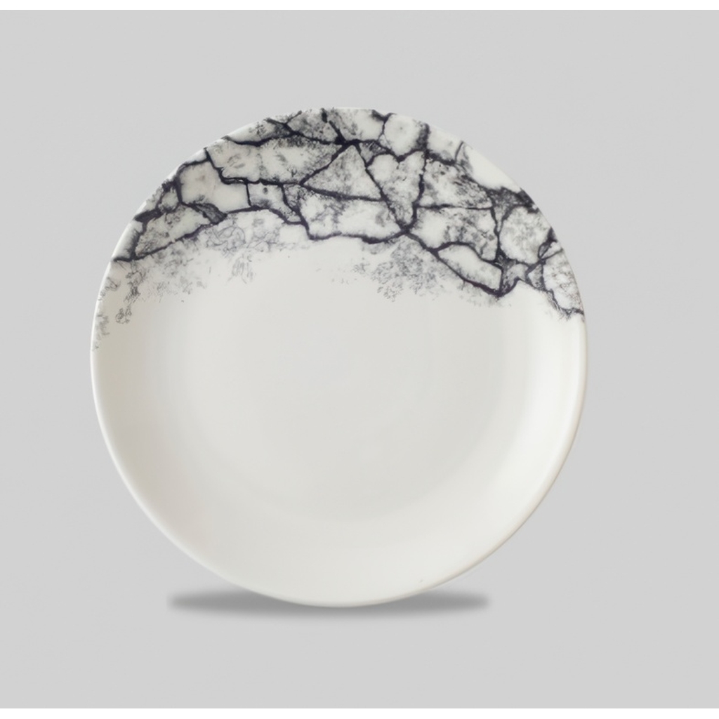Тарелка мелкая 21,7см, без борта, цвет Kintsugi Quartz Black KAQBEVP81 миниатюра 1