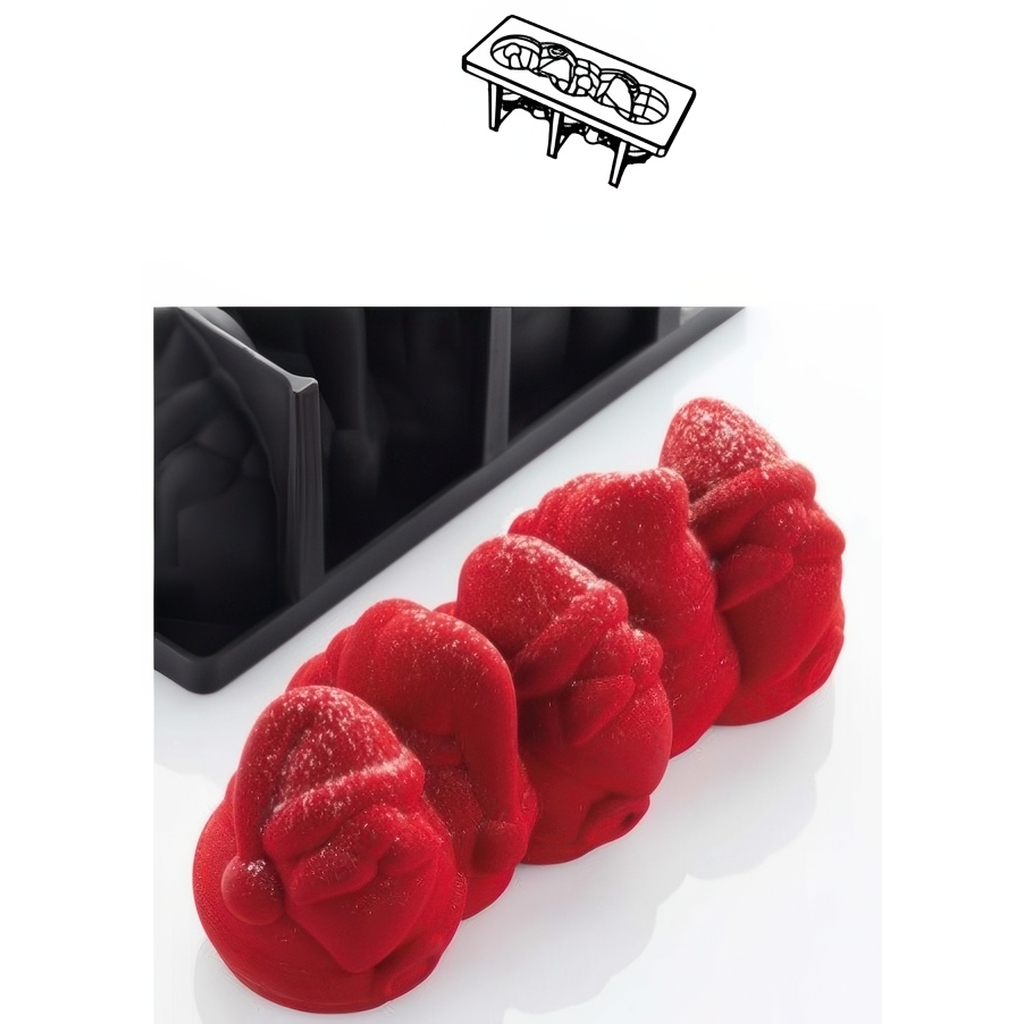 Форма для пирожных 3D "Santa Log" 254x103xh100 mm, 1300 ml, силикон KE084S миниатюра 1