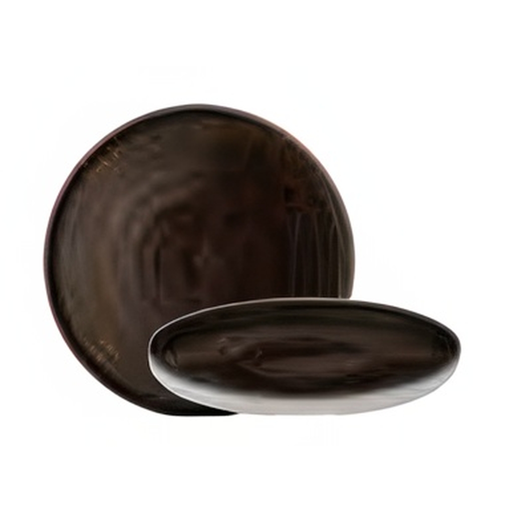 Тарелка мелкая d21см h2см с прямым бортом, Chefs Plate, Stonecast Patina, цвет Iron Black PAIBWP211 миниатюра 1